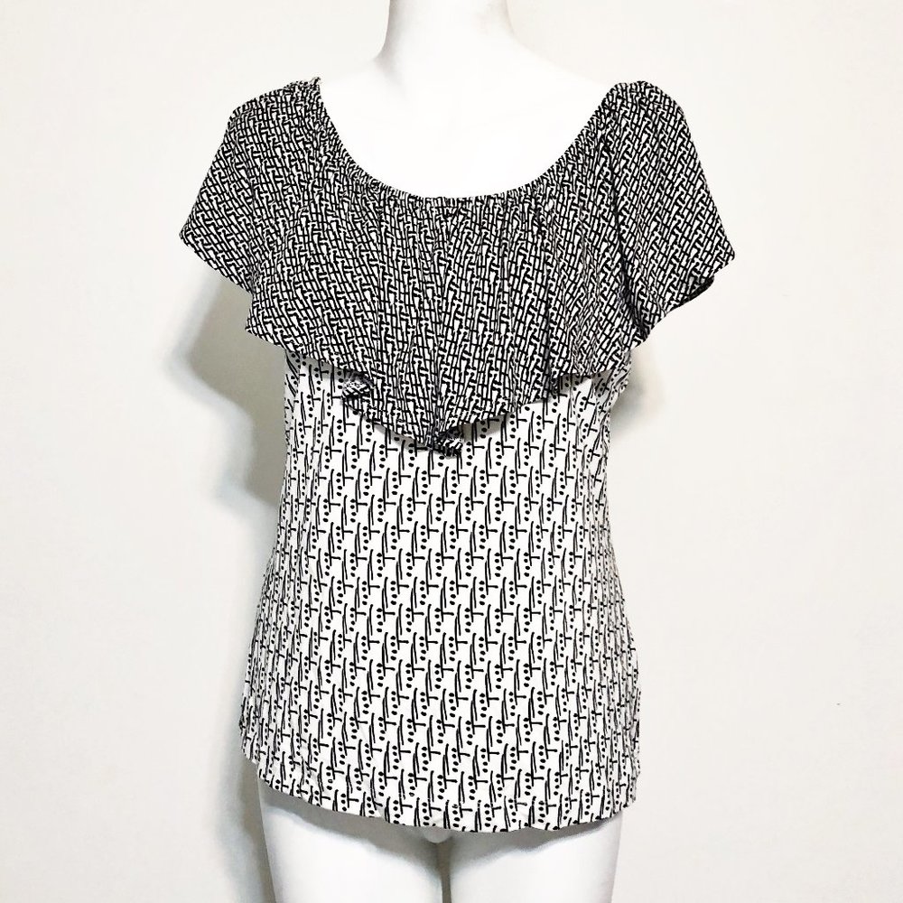 Anthropologie Postage Stamp Off Shoulder Top Size Medium